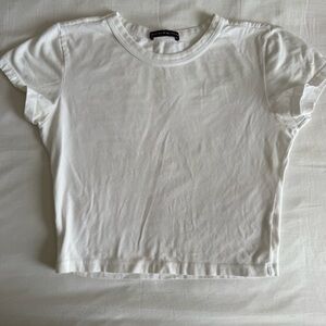 Brandy Melville White Cropped T-Shirt